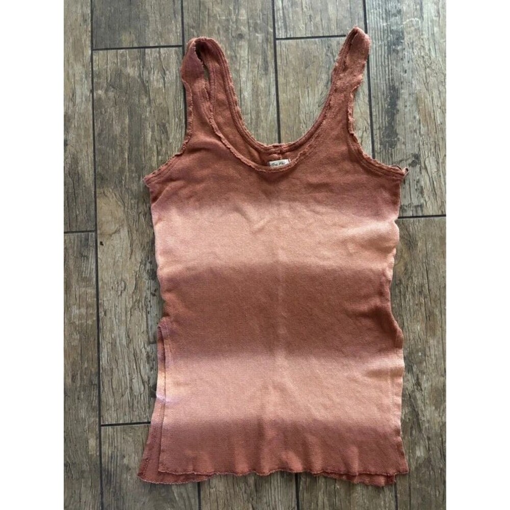 We the Free People knit Tank Top Small S Coral Peach Tan